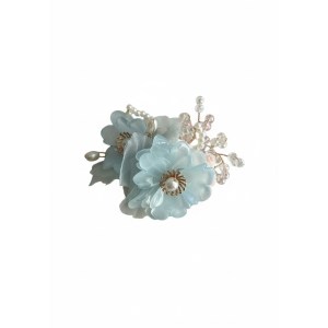 Bloemenkraal blauw by Skattig, diy Fancy Bead, pen topper kraal