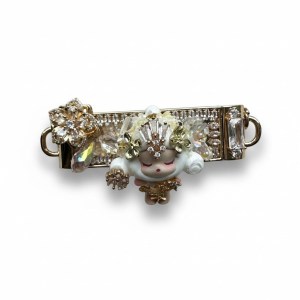 Mini SP Telefoonklem met SP figuurtje, glitterdetails en twee ringen voor ketting