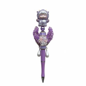 DreamPop LunaBao, paarse kralenpen met figuurtje