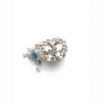 Bloemenkraal blauw/paars by Skattig, diy Fancy Bead, pen topper kraal