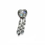 Zilver transparant hart met hangers