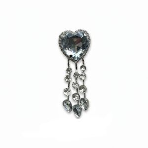 Zilver transparant hart met hangers