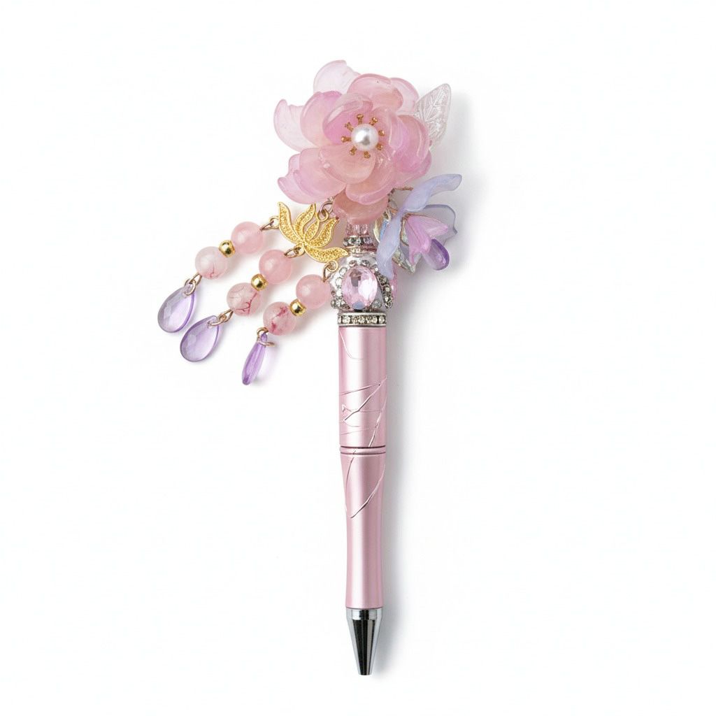 Pink Grace bloemenpen, origineel cadeau voor haar