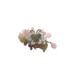 Bloemenkraal roze met groen by Skattig, diy Fancy Bead, pen topper kraal